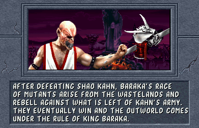Sigma Posting on X: Sigmaraka Source: Baraka Mortal Kombat II (SNES) by  Midway and Sculptured Software  / X