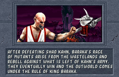 Ending for Mortal Kombat 2 (Arcade)